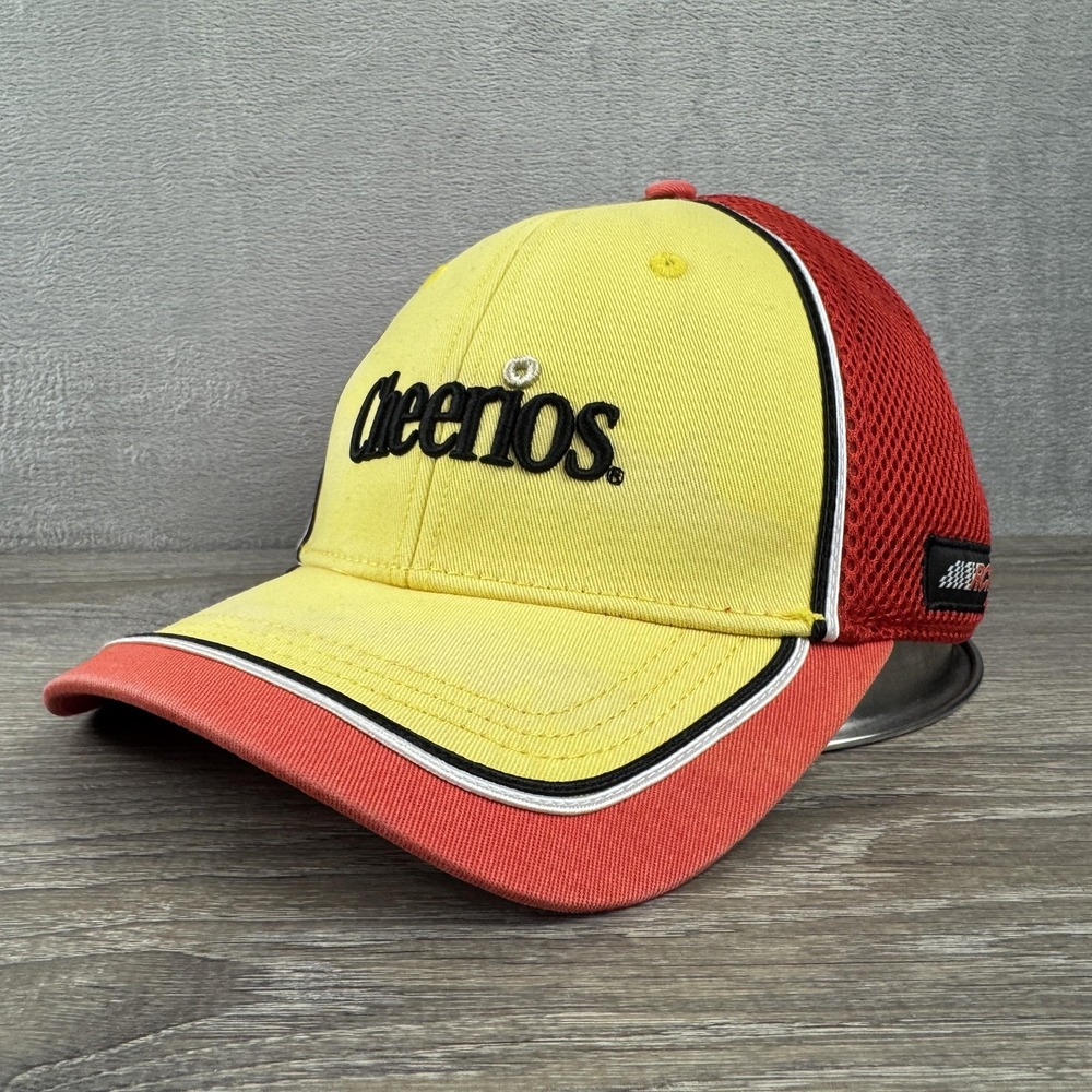 Cheerios Hat Cap Strap Back Yellow Red Trucker Mesh Clint Bowyer Mens One Size